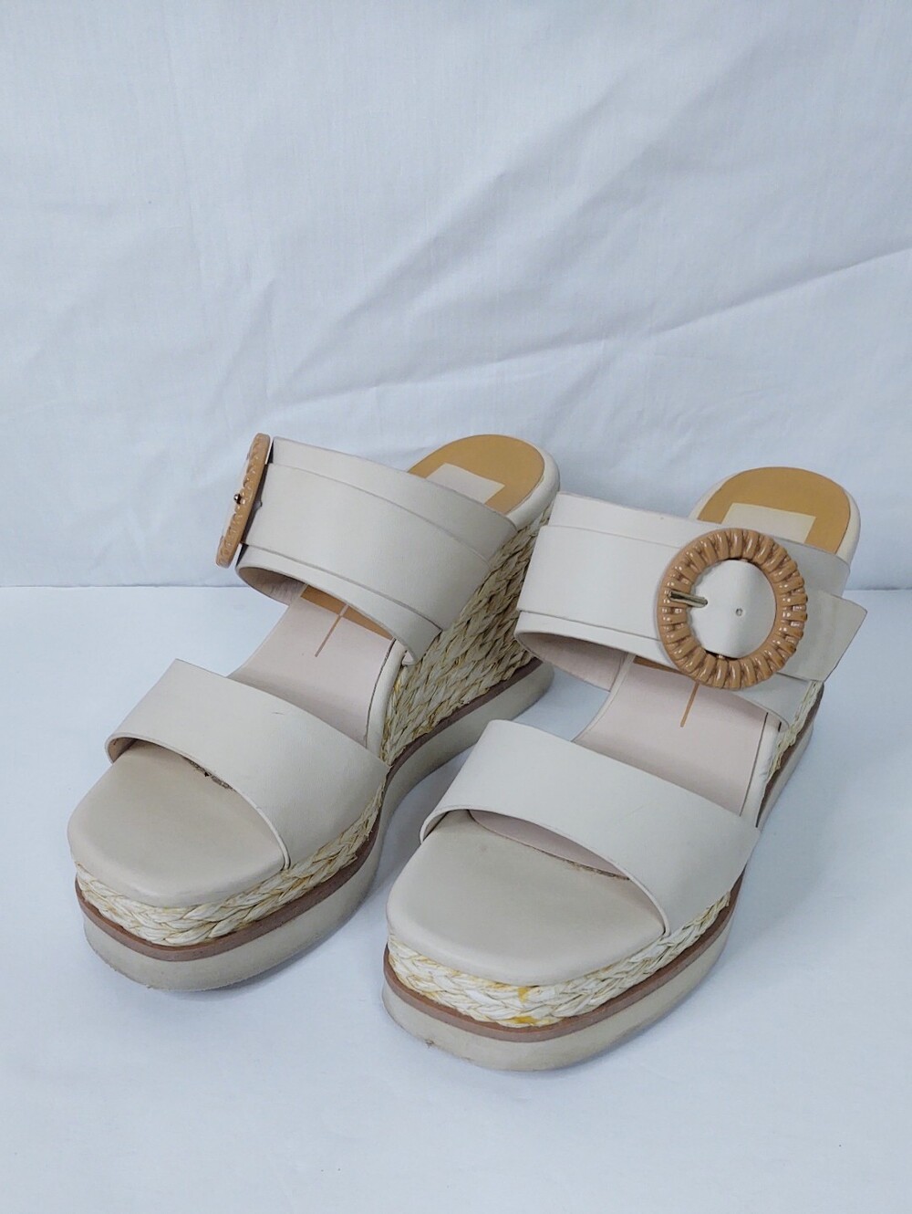 Dolce Vita Lauryn Platform Wedge Ivory Sz 8